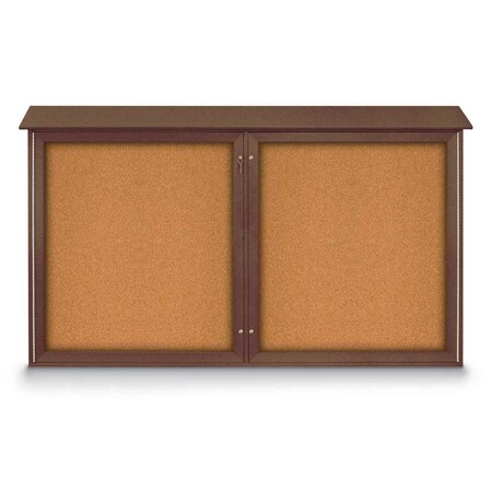 United Visual Products Open Faced Traditional Rounded Corkboard UV646ARC-SATIN-APRICOT